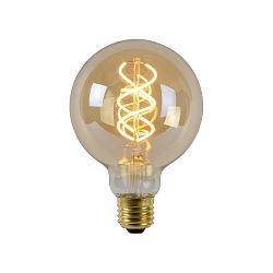 LED Filamentlampe GLOBE G95, � 9,5 cm, E27, 1x5W 2200K, dimmbar, Amber