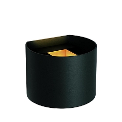 LED Bad-Wandstrahler AXI, IP54, halbrund, Up/Down (Winkel verstellbar), 2x 7W 2700K 2x 320lm, schaltbar, Metall, schwarz