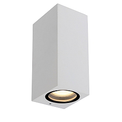 Outdoor Wandstrahler ZARO, 2xGU10, IP44, eckig, wei�