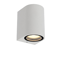 Outdoor Wandstrahler ZARO, 1xGU10, IP44, halbrund, wei�