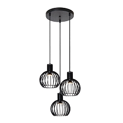 Pendelleuchte MIKAELA, 3-flammig, � 32cm, 3x E14, IP20, dimmbar, schwarz