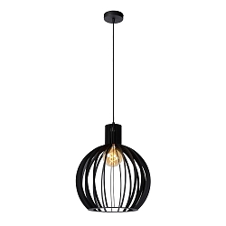 pendant luminaire MIKAELA round E27 IP20, black