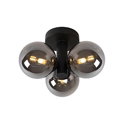ceiling luminaire TRUDY 3 flames, round G9 IP44, black matt