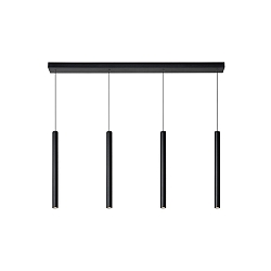 pendant luminaire LORENZ LED 4 flames IP20, black dimmable