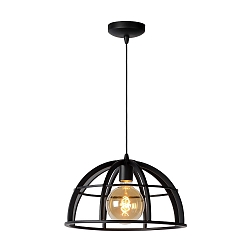 pendant luminaire DIKRA round E27 IP20, black