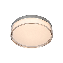 ceiling luminaire PLANO CL � 23CM CCT Switch, dimmable IP44, polished chrome dimmable