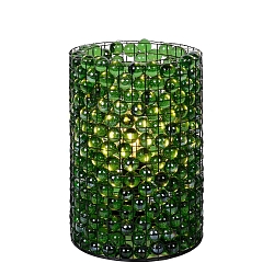 table lamp EXTRAVAGANZA MARBELOUS cylindrical E14 IP20, green 