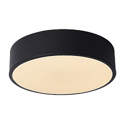 ceiling luminaire UNAR LED round IP20, opal, black dimmable