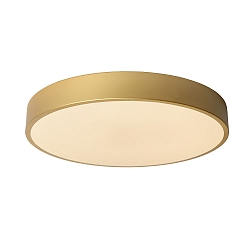 ceiling luminaire UNAR LED round IP20, gold matt, brass, opal dimmable
