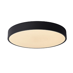 ceiling luminaire UNAR LED round IP20, opal, black dimmable