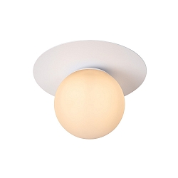 ceiling luminaire TRICIA round E27 IP20, opal, white