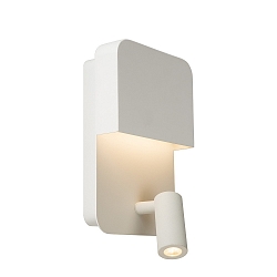 LED Wandleuchte BOXER, 1x10W, 3000K, Mit USB-Ladepunkt, wei�