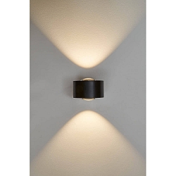 spot EASY LENS WALL LED Dim-To-Warm IP20, black dimmable