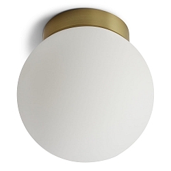 wall and ceiling luminaire PALLA SINGLE IP44, brass dimmable
