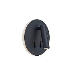 LED Wandleuchte CIRCLE LED, 8,6W, 2700K, 389lm, CRI90, IP20, schwarz