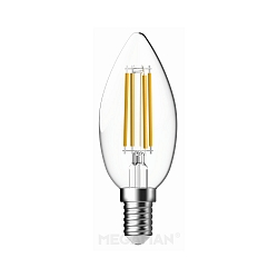 LED Filament Kerzenform C35, E14, 5.3W 2700K 470lm, CRi >90, dimmbar, klar