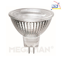 LED MR16 Glas-Reflektorlampe, 12V AC, GU5.3, 5.5W 2800K 390lm 36°
