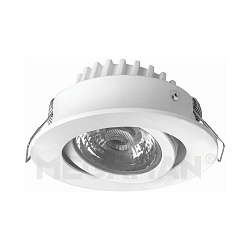 Recessed LED spot RICO DTW HR, IP44, 9W 1800-3000K 700lm 36�, CRi> 90, swiveling, dim2warm, white