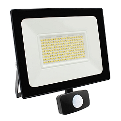 LED Floodlight ISPOT XL, 47W, 6600lm, 4000K, IP54, incl. PIR sensor, black