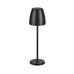 solar table lamp TAVOLA SOLAR with USB connection, set of 1, with touch dimmer, magnetic mounting IP54, black dimmable