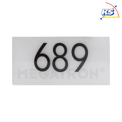 Optionale Acryl-Hausnummernplatte mit Klebenummern für Außenwandleuchte NUMERO (MT69002)