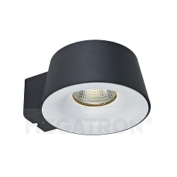 Outdoor LED wall spot SIBU, IP54, 10W 3000K 750lm, glare free, anthracite / reflector white