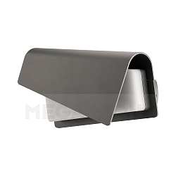 Outdoor LED Wandleuchte DESINNI, 13W, 3000K, 360lm, IP65, silbergrau / opal