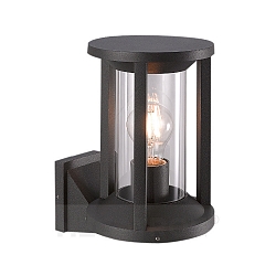 Au�enwandleuchte CILLO, IP65, H�he 27.6cm, E27 max. 15W, Alu-Druckguss anthrazit / Glaszylinder klar