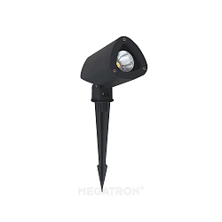 LED ground spike luminaire GARTIA S, IP65, 3.8W 3000K 380lm 38�, anthracite, incl. 150cm H05RN-F + plug