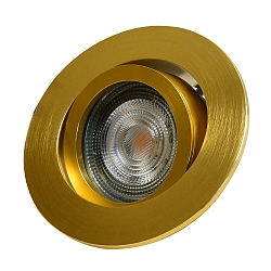 MEGATRON Einbauring DECOCLIC �6,8 cm, inkl. GU10 & GU5.3 Fassungen, rund, gold matt