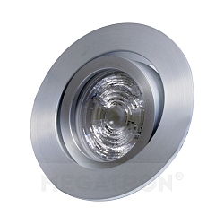 Recessed ring set DECOCLIC DUALBEAM + U-DIM, round, opening � 6.8cm, incl. socket + MM26712, silver
