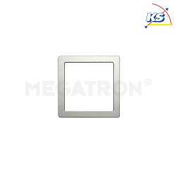 Decorative cover for PANO DIM CCT SQUARE, brushed steel, for 16.5 x 16.5cm (MT76115)