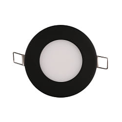 recessed downlight LED PANEL FLAT 85 R SCCT DIM C round, CCT Switch IP44, black dimmable
