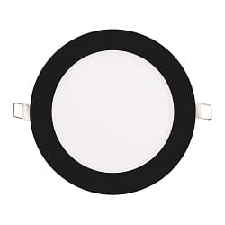 recessed downlight LED PANEL FLAT 145 R SCCT DIM C round, CCT Switch IP44, black dimmable