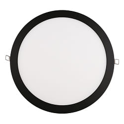 recessed downlight LED PANEL FLAT 300 R SCCT MP round, CCT Switch, switchable, multipower IP44, black 