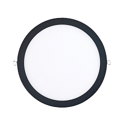 recessed downlight LED PANEL FLAT 300 R SCCT 350MA PRISM round, CCT Switch, UGR < 19, excl. LED driver IP20, black dimmable