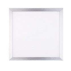 Recessed LED luminaire LED PANEL FLAT Q1, aluminum, 18W, warm white, 1-10V dimmable