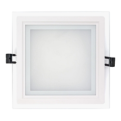 LED Einbauleuchte GLAS PANEL 200 Q 350mA, CCV, IP20, eckig, 20x20cm, dimmbar, ohne BG, wei�, 14W 3000K 1300lm 120�