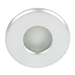 Recessed outdoor luminaire WT 50 R, IP65 on front, � 8.6cm, GX5.3 max. 50W, matt chrome