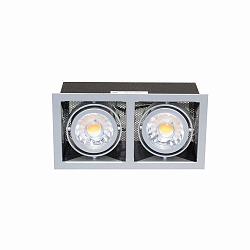 LED Einbauleuchte LED MINI KARDAN E2, 2-flammig, CRi>90, dimmbar, kardanisch, Titan matt, 18W 3000K 38�