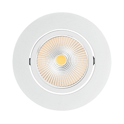 LED Einbaustrahler 5068 ECO FLAT, Rund, 350mA, 8W 3000K 700lm 38�, CRi>90, dimmbar, Wei� matt