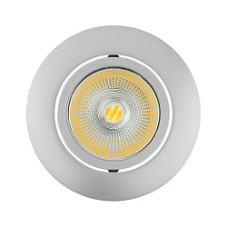 LED Einbau-Downlight ECO FLAT 5068R, � 8.8cm, 7.5W 2700/300/4000K 38�, CRi>90, schwenkbar, dimmbar, inkl. AB, Chrom matt
