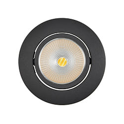 LED Einbau-Downlight ECO FLAT 5068R, � 8.8cm, 7.5W 2700/300/4000K 38�, CRi>90, schwenkbar, dimmbar, inkl. AB, schwarz matt