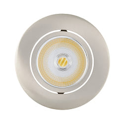 LED Einbau-Downlight ECO FLAT 5068R, � 8.8cm, 7.5W 2700/300/4000K 38�, CRi>90, schwenkbar, dimmbar, inkl. AB, Nickel