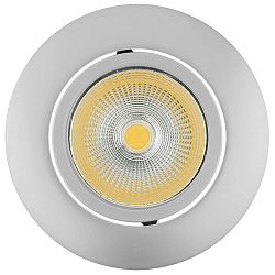 LED Einbaustrahler 5068 ECO FLAT, Rund, 350mA, 8W 4000K 750lm 24�, CRi>90, dimmbar, Chrom matt