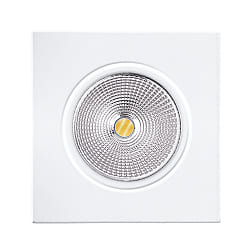 LED Einbau-Downlight ECO FLAT 5068Q, 8.8x8.8cm, 7.5W 2700/300/4000K 38�, CRi>90, schwenkbar, dimmbar, inkl. AB, wei� matt