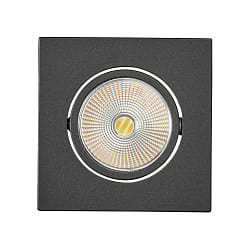 LED Einbau-Downlight ECO FLAT 5068Q, 8.8x8.8cm, 7.5W 2700/300/4000K 38�, CRi>90, schwenkbar, dimmbar, inkl. AB, schwarz matt