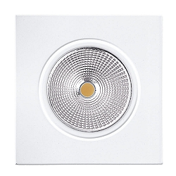 LED Einbaustrahler 5068Q ECO FLAT, eckig, 350mA, 8W 3000K 700lm 24�, schwenkbar, dimmbar, Wei� matt