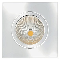 LED Einbaustrahler 5068Q ECO FLAT, Eckig, 350mA, 8W 3000K 700lm 24�, schwenkbar, dimmbar, Chrom matt