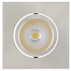 LED Einbaustrahler 5068Q ECO FLAT, Eckig, 350mA, 8W 4000K 750lm 24�, schwenkbar, dimmbar, Nickel geb�rstet